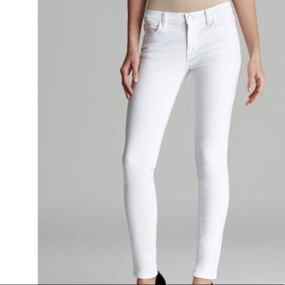 White slim leg  j brand jeans